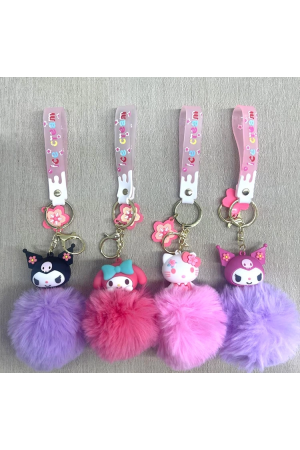 Ponponlu Kuromi Ve Hello Kitty Anahtarlık Alk4246&hellip;