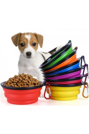 Portatif Mama Kabı Katlanabilir Evcil Hayvan Su Kabı…