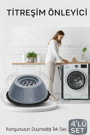 Premium 4'lü Titreşim Önleyici Kauçuk Ayak Seti - Ultra Sessiz&hellip;