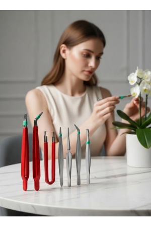 Premium 7 Parça Çelik Profesyonel Çiçek Bakım Ve Teraryum Cımbız Se&hellip;