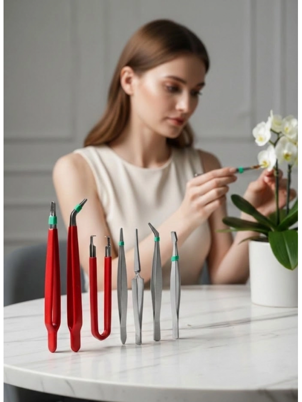 Premium 7 Parça Çelik Profesyonel Çiçek Bakım Ve Teraryum Cımbız Se&hellip;