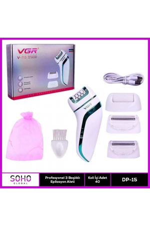 Profesyonel 3 Başlıklı Epilasyon Aleti…