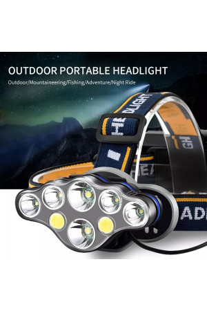 Ps-888 Güçlü Usb Şarj Edilebilir Profesyonel 8 Modlu 6000 Lümen 8 Led&hellip;