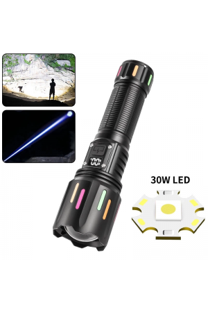 Ps-9954 30w Zoomlu Led Powerbank Özellikli Şarjlı Profesyonel El Feneri&hellip;