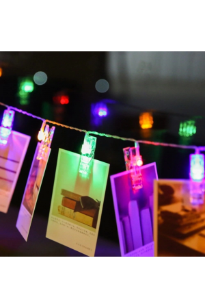 Renkli Işıklı Mandallı Fotoğraf Albümü 10 Lu - Rgb&hellip;