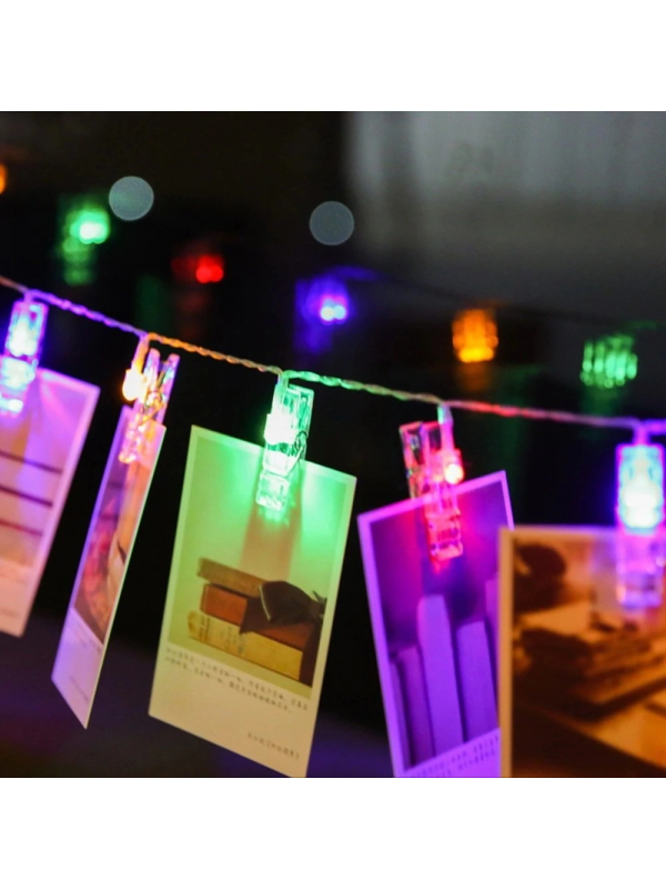 Renkli Işıklı Mandallı Fotoğraf Albümü 10 Lu - Rgb&hellip;