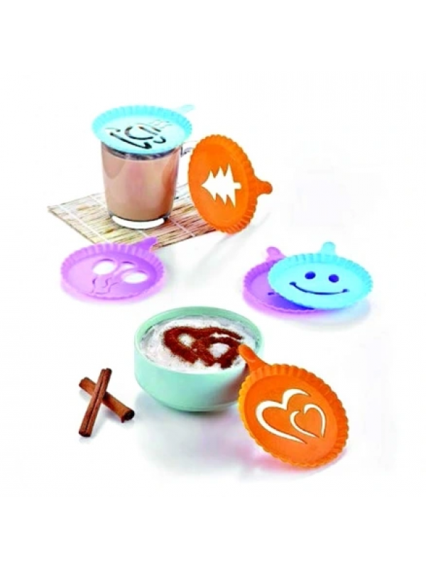 Renkli Kahve Süsleme Şablonları - 4lü Magic Süsleme Şablonu… Renkli Kahve Süsleme Şablonları - 4lü Magic Süsleme Şablonu…