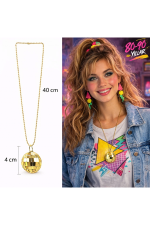 Retro Disko Topu Şekilli 80'ler 90'lar Altın Renk Plasti… Retro Disko Topu Şekilli 80'ler 90'lar Altın Renk Plasti…