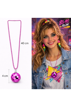 Retro Disko Topu Åžekilli 80'ler 90'lar FuÅŸya Pembe Renk … Retro Disko Topu Åžekilli 80'ler 90'lar FuÅŸya Pembe Renk …