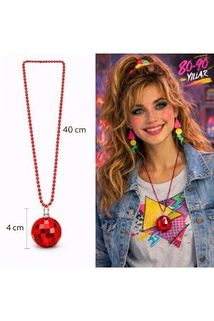 Retro Disko Topu Şekilli 80'ler 90'lar Kırmızı Renk Pl… Retro Disko Topu Şekilli 80'ler 90'lar Kırmızı Renk Pl…