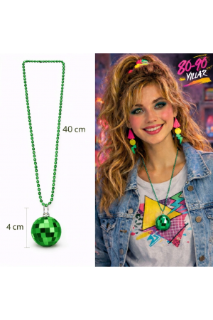 Retro Disko Topu Şekilli 80'ler 90'lar Yeşil Renk Plasti&hellip;