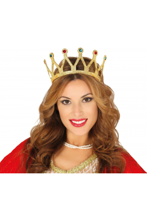 Rönesans Kostümlü Kraliyet Ortaçağ Altın Gold Kraliçe Prenses Tacı…
