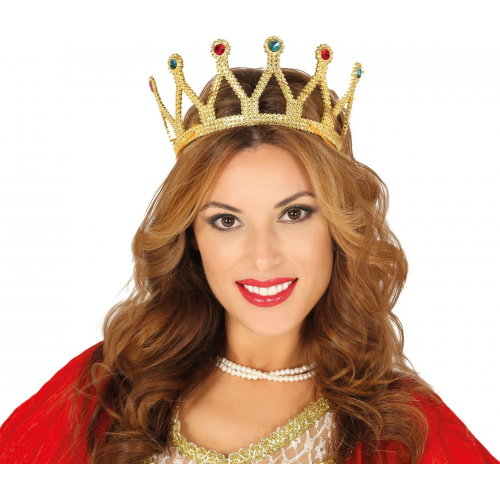 Rönesans Kostümlü Kraliyet Ortaçağ Altın Gold Kraliçe Prenses Tacı Rönesans Kostümlü Kraliyet Ortaçağ Altın Gold Kraliçe Prenses Tacı