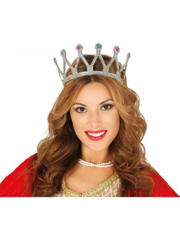 Rönesans Kostümlü Kraliyet Ortaçağ Gümüş Kraliçe Prenses Tacı&hellip;