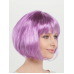 Rose Pembe Renk Düz Kesim Küt Parti Peruğu Kısa Takma Saç