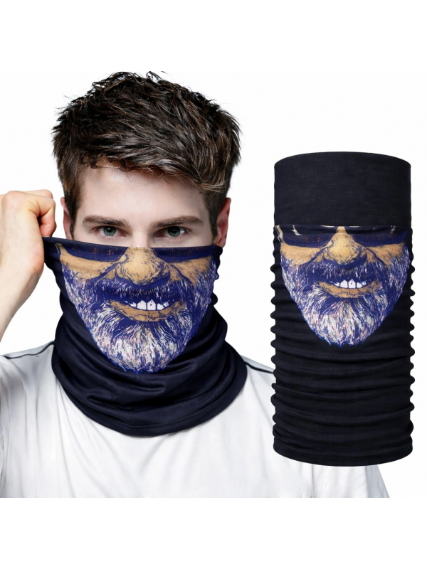 Sakallı Yüz Desenli Baf Buff – Çok Amaçlı Boyunluk & Maske 1 No&hellip;
