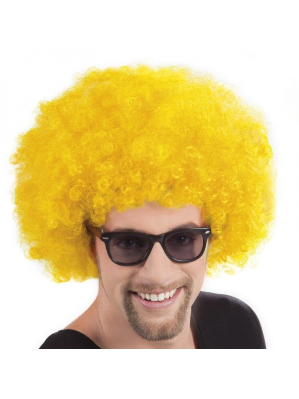 Sarı Renk Kıvırcık Afro Bonus Peruk&hellip;