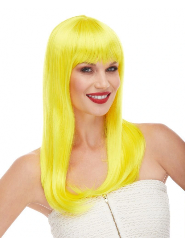Sarı Renk Uzun Düz Parti Peruğu&hellip;