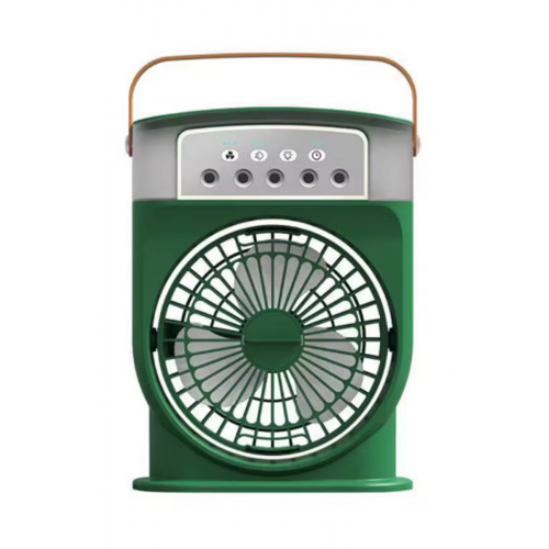 Şarjlı 600 Ml Su Hazneli Taşınabilir Masaüstü Vanilatör  Güçlü Fan Ve 2000 Mah Pil Yeşil