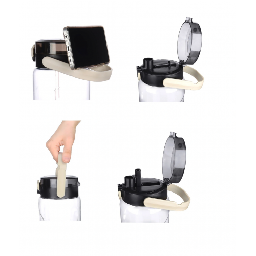 Şeffaf Matara - 2000 Ml - 67,6 Oz - Watermode Matara