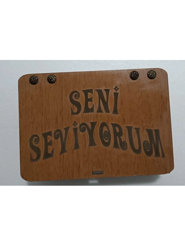 Seni Seviyorum Ahşap Hediye Kutusu Sevgiliye Hediye&hellip;