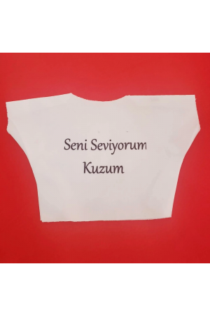 Seni Seviyorum Kuzum Yazılı Oyuncak Peluş Tişörtü&hellip;