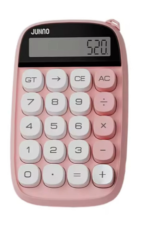 Sevimli Kare Tuşlu 10 Haneli Ldc Ekran Hesap Makinası Pembe&hellip;
