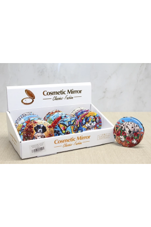 Sevimli Köpek Tasarımıyla Taş İşlemeli İnce El Aynası Yuvarlak…