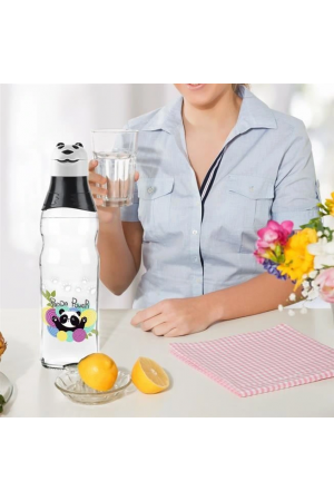 Sevimli Panda Tasarımlı Cam Suluk  Sızdırmaz 1000 Ml&hellip;