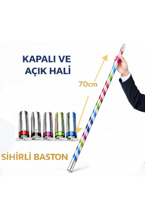 Sihirli Açılır Baston – Mendilden Bastona İlizyon Oyunu (70 Cm)&hellip;