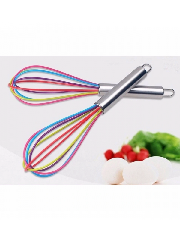 Silikon Çırpıcı Metal Saplı Renkli Çırpma Teli&hellip;