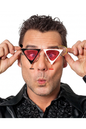 Siyah Beyaz Renk Martini Parti Gözlüğü&hellip;