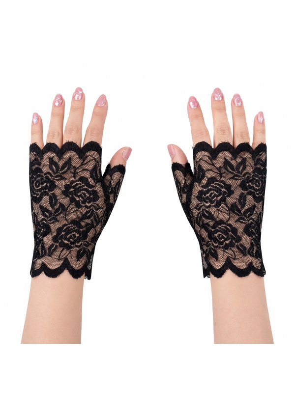 Siyah Dantel Parmaksız Kısa Eldiven… Siyah Dantel Parmaksız Kısa Eldiven…
