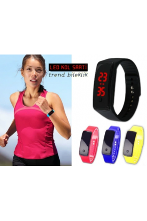 Siyah Ekranlı Led Kol Saati (kırmızı)… Siyah Ekranlı Led Kol Saati (kırmızı)…