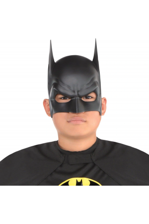 Siyah Renk Çocuk Boy Arkadan Lastikli Batman Maskesi A Kalite  20x14 Cm&hellip;