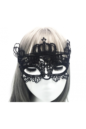 Siyah Renk Dantel Kesim Dantel İşlemeli Balo Parti Maskesi 9 No&hellip;