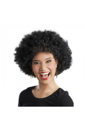 Siyah Renk Kıvırcık Afro Bonus Peruk Parti Peruğu&hellip;