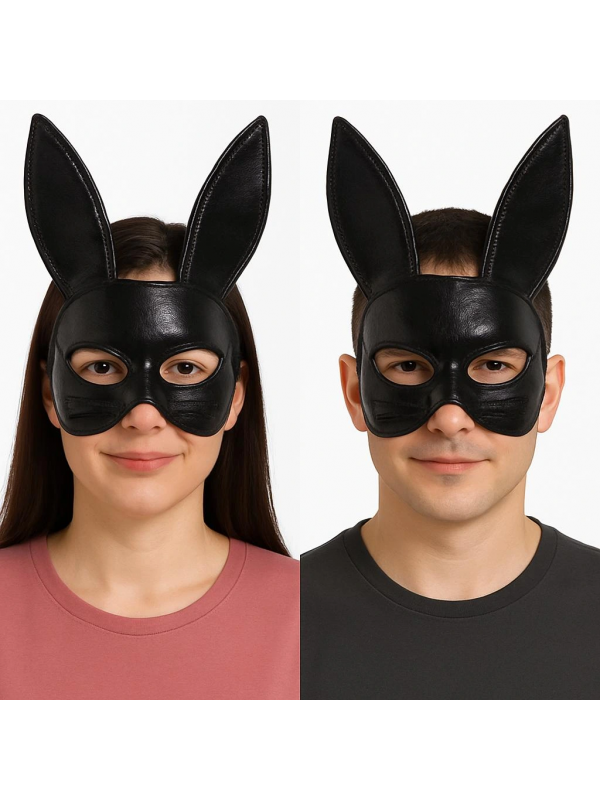 Siyah Renk Kumaş Malzemeden İmal Eva Tavşan Maskesi 19x15 Cm&hellip;