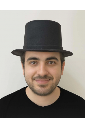 Siyah Renk Plastik Nubuk Kadife Kaplama Fötr Şapka 11 Cm… Siyah Renk Plastik Nubuk Kadife Kaplama Fötr Şapka 11 Cm…