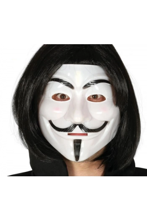 Siyah Renk Takma Kısa Saç Ve V For Vendetta Maskesi Anonymous Maskesi… Siyah Renk Takma Kısa Saç Ve V For Vendetta Maskesi Anonymous Maskesi…