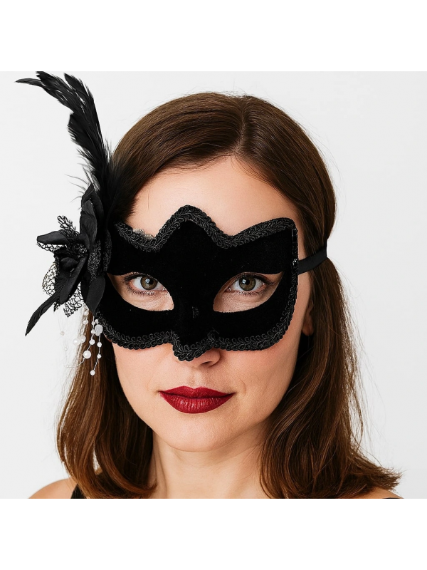 Siyah Renk Yandan Tüylü Beyaz İncili Süet Kaplama A Kalite Lüks Parti&hellip;