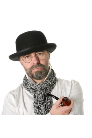 Siyah Renk Yetişkin Boy Retro Bowler Derby Şapkası 58 Cm&hellip;