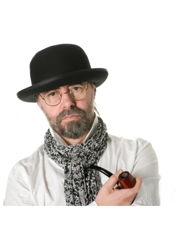 Siyah Renk Yetişkin Boy Retro Bowler Derby Şapkası 58 Cm&hellip;