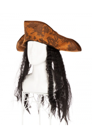 Siyah Saçlı Kaptan Korsan Şapkası&hellip;