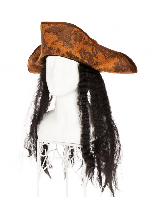 Siyah Saçlı Kaptan Korsan Şapkası&hellip;