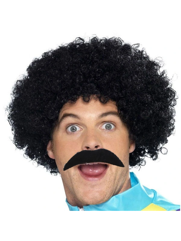 Siyah Scouser Erkek Kısa Peruk 120 Gr Ve Bıyık Seti&hellip;