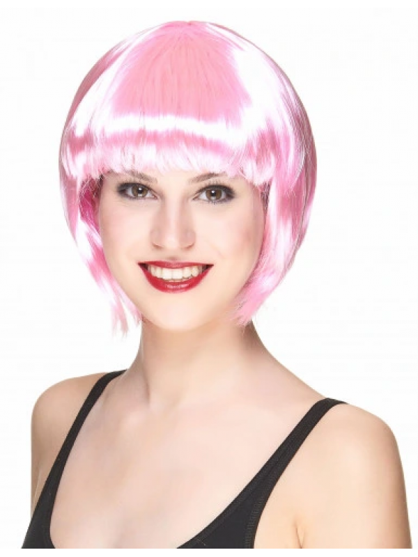 Soft Pembe Renk Parti Peruğu Küt Saç&hellip;