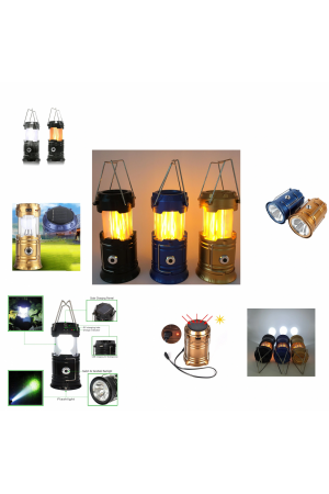 Solar Şarj Edilebilir Çok Fonksiyonlu Kamp Lambası Işıldak Powerb…