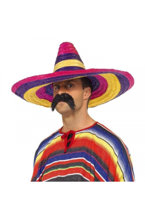 Sombrero Meksika Şapkası Renkli Örme Hasır Yetişkin Boy&hellip;