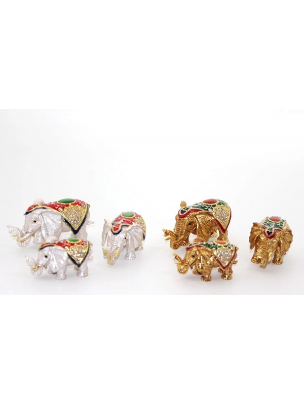 Swaroski Taşlı 3'lü Fil Figürü Alk1893&hellip;